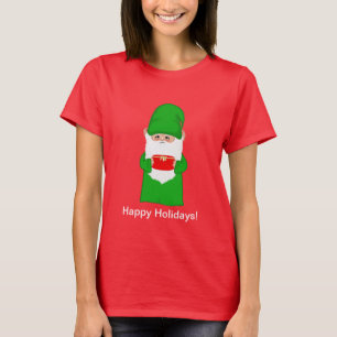 T-shirt Drôle de gnome de Noël laid en vert laid