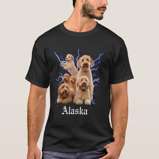 T-shirt Drôle de Golden Doodle Contrefaçon Alaska (Devant)