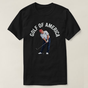 T-shirt drôle de golf d'Amérique Donald Trump