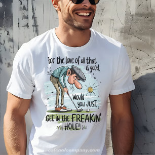 T-shirt drôle de golf, entrez dans le trou Papa ch