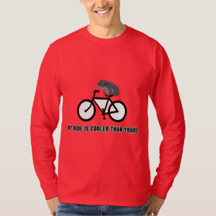 T-shirt drôle de grenouille à vélo Animal de cyc
