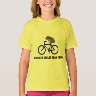 T-shirt drôle de grenouille à vélo   Animal de cyc