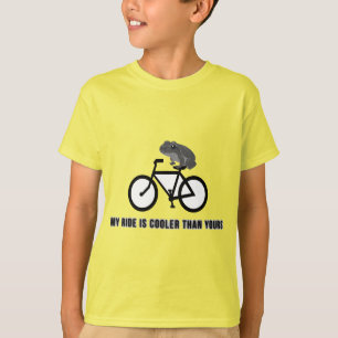T-shirt drôle de grenouille à vélo   Animal de cyc