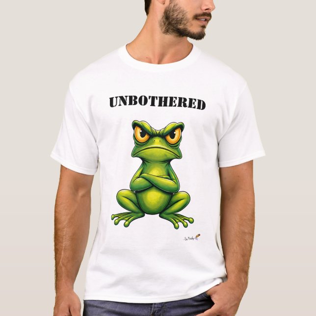 T-Shirt Drôle de Grenouille Grognon Impassible (Devant)