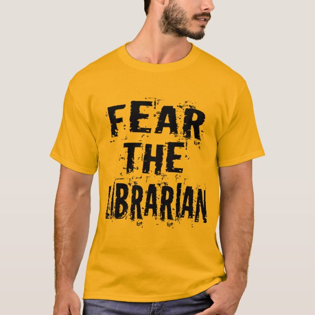 T-shirt drôle de grunge de bibliothèque (Devant)
