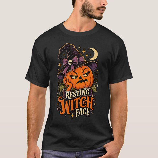 T-shirt drôle de Halloween Citrouille Visage de So (Devant)