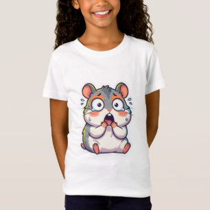 T-Shirt Drôle de hamster comiquement paniqué choqué Mème E