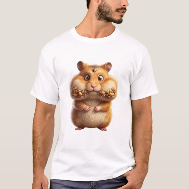 T-shirt drôle de hamster grassouillet (Devant)