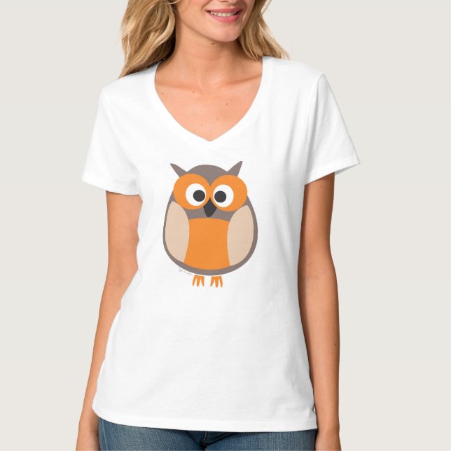 T-shirt drôle de hibou de regarder (Devant)