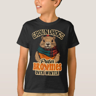 T-shirt Drôle de jour de la marmotte Les marmottes préfère