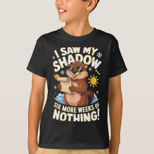 T-shirt Drôle de jour de la marmotte Six semaines de plus