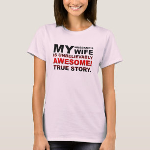 T-shirt drôle de la femme géniale du mari