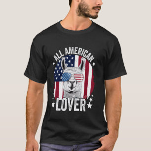 T-shirt Drôle de lama américain amoureux des animaux 4 jui