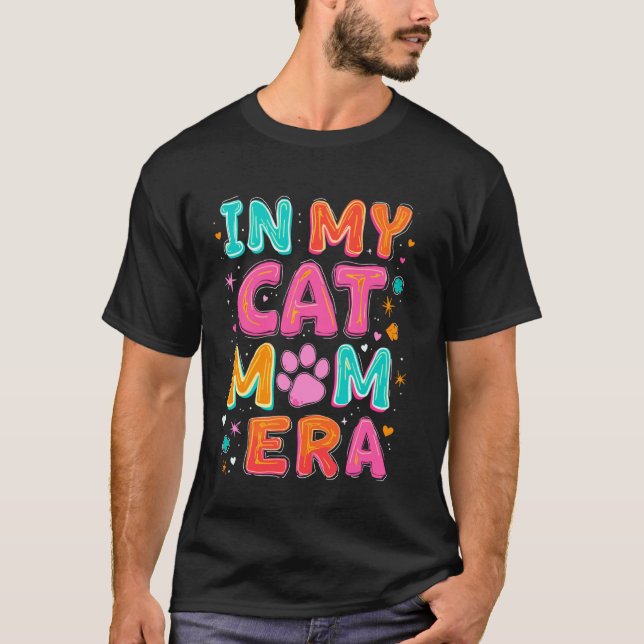 T-shirt drôle de l'ère de maman de chat L (Devant)