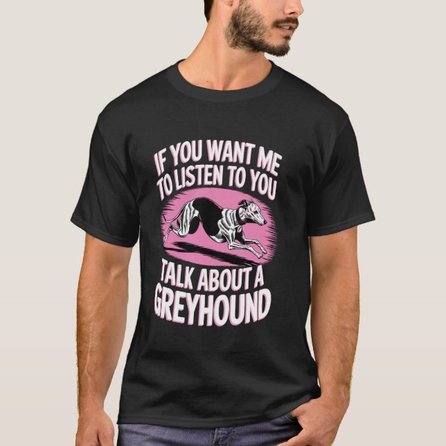T-shirt Drôle de lévrier animal de compagnie pour un propr (Devant)