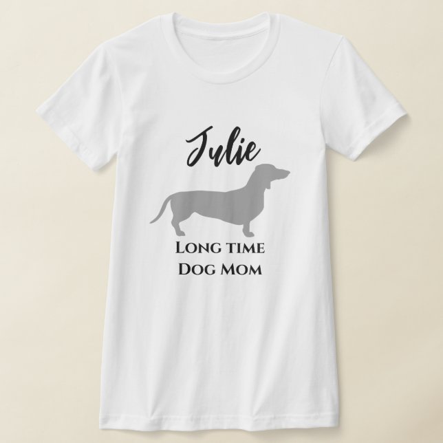 T-shirt drôle de maman de dachshund depuis longtem (Poser)