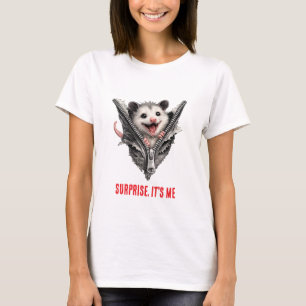 T-shirt drôle de mammifère à zip surprise avec un