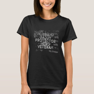 T-shirt Drôle de mari papa protecteur héros pro de la jour