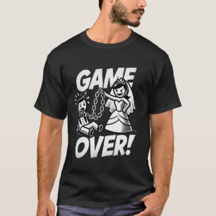 T-Shirt Drôle de Marié 'Game Over' pour Enterremen