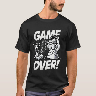 T-Shirt Drôle de Marié 'Game Over' pour Enterremen
