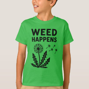 T-shirt Drôle de mauvaise herbe se produit Art de tampon à