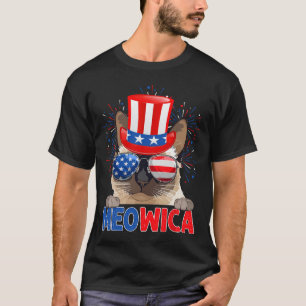 T-shirt Drôle de Meowica Siamois Chaton Propriétaire Drape