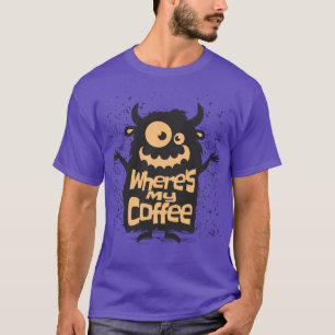 T-shirt drôle de monstre de café Halloween