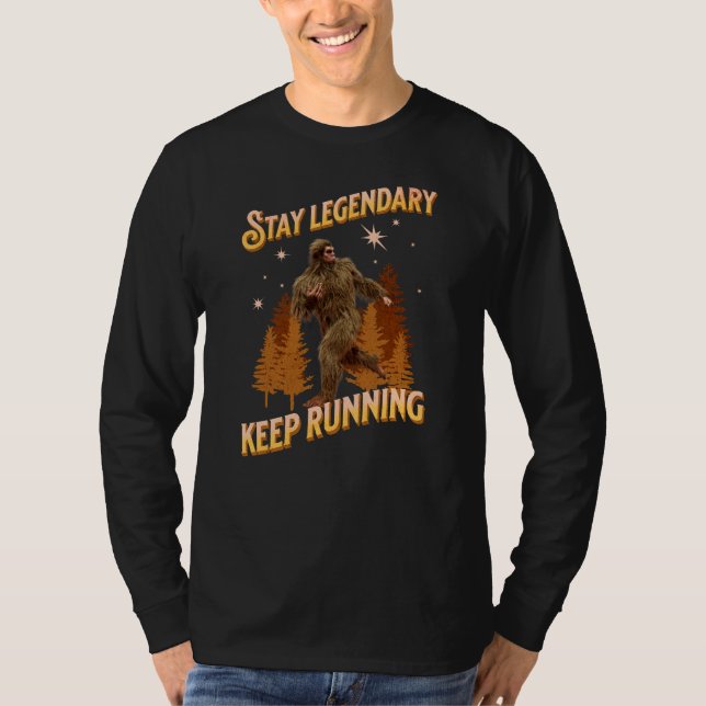 T-shirt Drôle de motivation de course de Bigfoot (Devant)