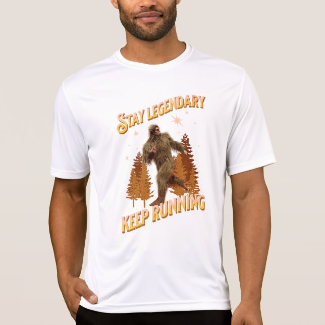 T-shirt Drôle de motivation de course de Bigfoot (Devant)