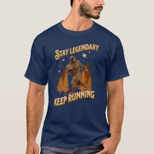 T-shirt Drôle de motivation de course de Bigfoot