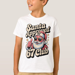 T-shirt Drôle de Noël 67 Meme - Rétro Santa Approuvé 67