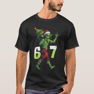 T-shirt Drôle de Noël Alien Six Seven Mème 67 Chapeau de P