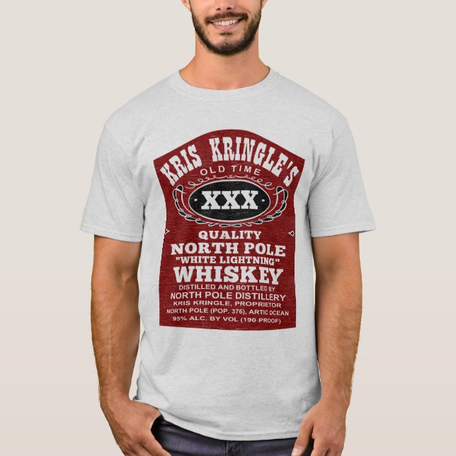T-shirt drôle de Noël de distillerie de Pôle Nord (Devant)