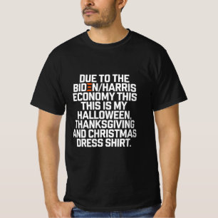 T-shirt Drôle de Noël Économie Biden Harris