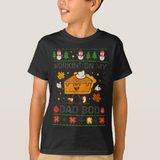 T-shirt Drôle de Noël en travaillant sur mon corps de papa