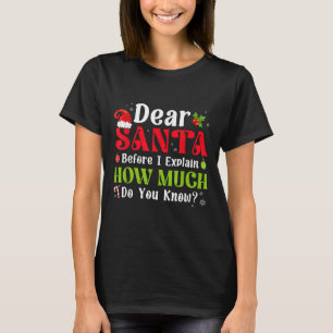 T-shirt Drôle de Noël Enfants Garçons Filles Cher Père Noë
