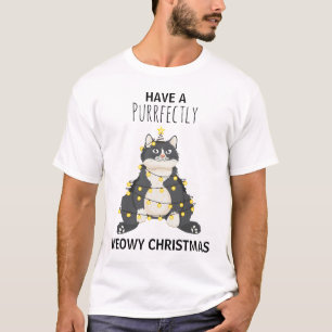 T-shirt Drôle de Noël félin festif et humoristique