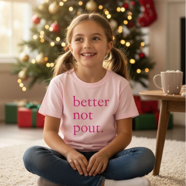T-shirt Drôle de Noël Mieux vaut pas bouder Simple Mignon  (Créateur téléchargé)