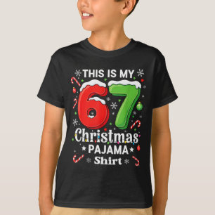 T-shirt drôle de Noël pour enfants avec mème 67 Si