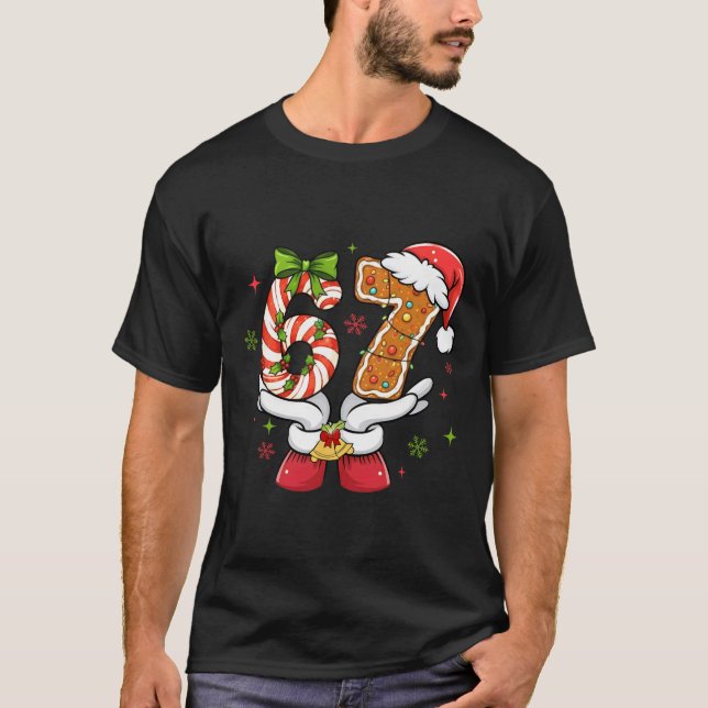 T-shirt Drôle de Noël Six Sept 6 7 Mème Gen Alpha Argot (Devant)
