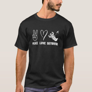 T-shirt Drôle de Paix Amour Parachutisme Hommes Femmes Par