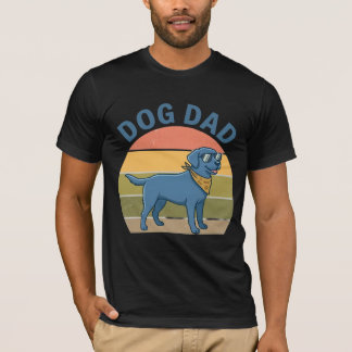 T-shirt Drôle de Papa Chien | Je Travaille Dur Pou