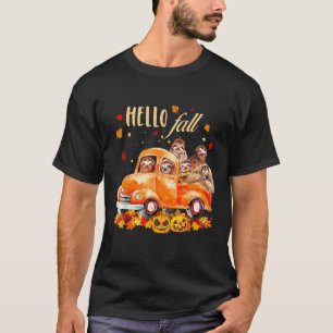 T-Shirt drôle de paresseux Bonjour automne Hallowe
