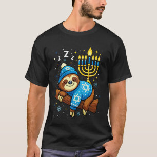 T-shirt Drôle de Paresseux de Hanukkah Juif Chanukah Migno