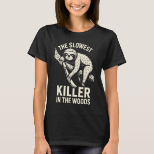 T-shirt Drôle de paresseux Halloween le tueur le plus lent