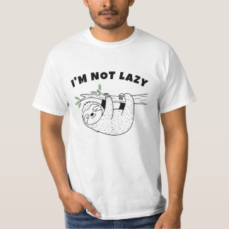 T-shirt drôle de paresseux, Je ne suis pas paresse