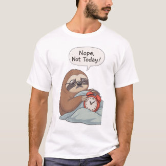 T-shirt drôle de paresseux « Non, pas aujourd'hui