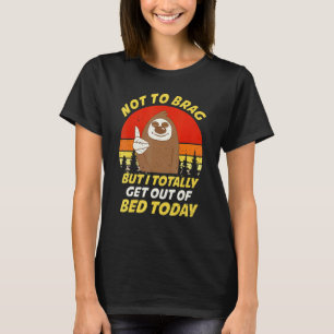 T-shirt Drôle de paresseux vintage sans me vanter mais j'a