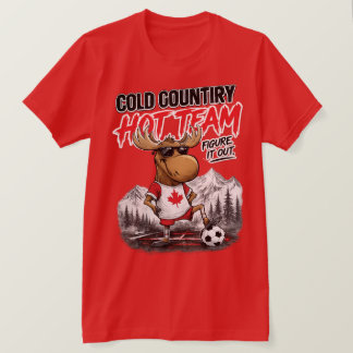 T-Shirt drôle de partisan de soccer Canada avec or