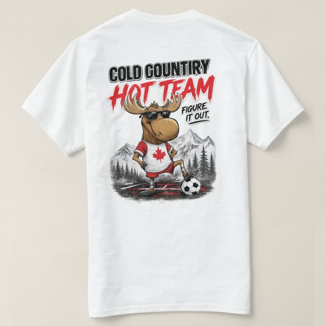 T-Shirt drôle de partisan de soccer Canada avec un (Design dos)